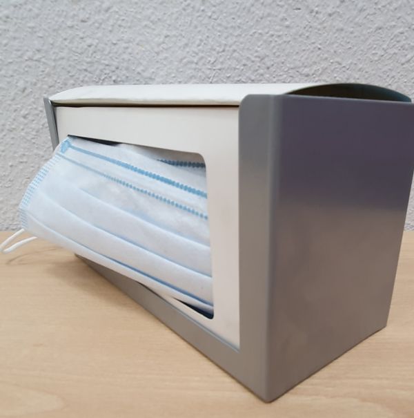 Dispensador metalico mascarillas